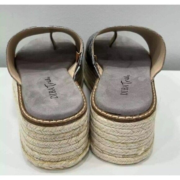 Diba True Demi Chase Snake Print Gray Wedge Sandal Espadrille New In Box Size 10 - Picture 6 of 9